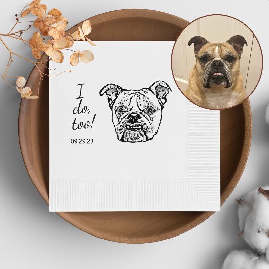 Old English Bulldog gepersonaliseerd ik doe het oo Servet