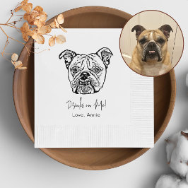 Old English Bulldog gepersonaliseerde Drink op mij Servet