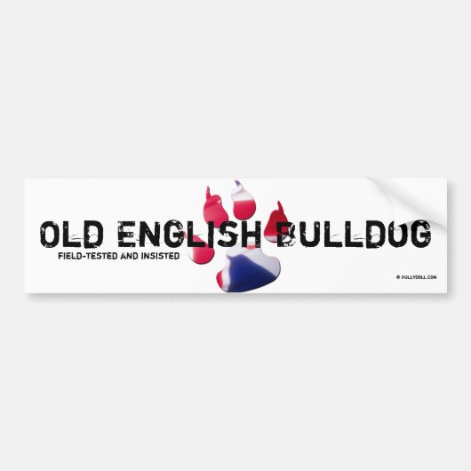 Old English Bulldog Sticker (Voorkant)