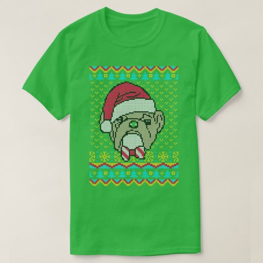 Old English Bulldog Ugly kerstSweater cadeau T-shirt (Design voorkant)