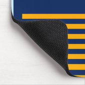 Old English Navy Blue and Orange Stripes With Name Muismat (Hoek)