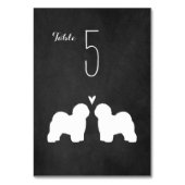 Old English Sheedog Silhouettes Huwelijksreceptie Kaart (Voorkant)