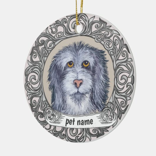 Old English Sheepdog Aandenken Sieraad Keramisch Ornament (Links)
