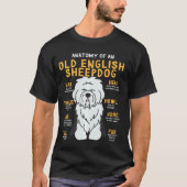 Old English Sheepdog Anatomy Funny Dad T-shirt (Voorkant)