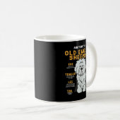 Old English Sheepdog Anatomy Funny Dog Mom Dad Koffiemok (Voorkant rechts)