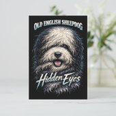 Old English Sheepdog Bedankkaart (Staand voorkant)