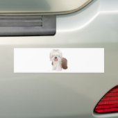 Old English Sheepdog Bumpersticker (Op auto)