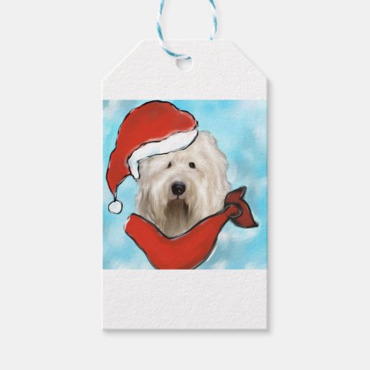 Old English Sheepdog Cadeaulabel (Voorkant)