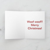Old English Sheepdog Card - Merry Christmas Feestdagen Kaart (Binnen)