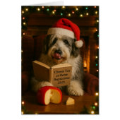 Old English Sheepdog 'Cheese Tax' Christmas card (Voorkant)