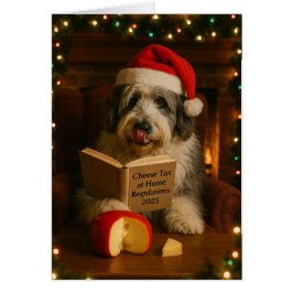 Old English Sheepdog 'Cheese Tax' Christmas card