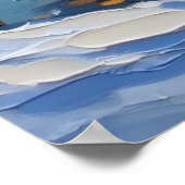 Old English Sheepdog Christmas Boat Holiday Poster (Hoek)