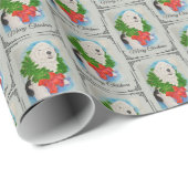 Old English Sheepdog Christmas  Cadeaupapier (Rol Hoek)