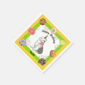 Old English Sheepdog Donuts Party Verjaardag serve Servet (Hoek)