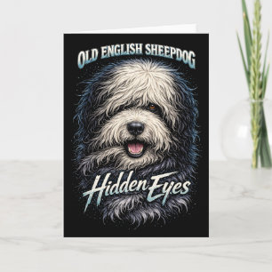 Old English Sheepdog Feestdagen Kaart