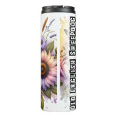 Old English Sheepdog Floral Charm Thermosbeker (Achterkant)