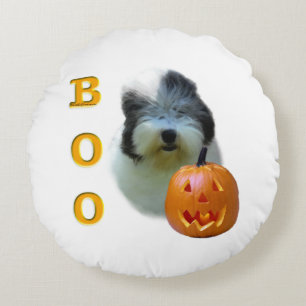 Old English Sheepdog Halloween Boo Rond Kussen