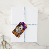 Old English Sheepdog Halloween Heksenpompoen Cadeaulabel (Met Touw)