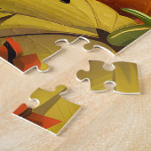 Old English Sheepdog Halloween Heksenpompoen Legpuzzel (Zijkant)