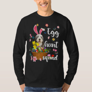 Old English Sheepdog Happy Easter Day Colorful Egg T-shirt