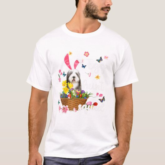 Old English Sheepdog Happy Easter T-shirt (Voorkant)