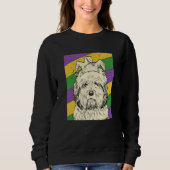 Old English Sheepdog Jester Mardi Gras Dog Mom or Trui (Voorkant)