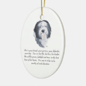 Old English Sheepdog Keepsake - Vrouw Keramisch Ornament (Links)