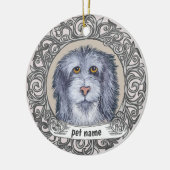 Old English Sheepdog Loving Memory-hanger Keramisch Ornament (Links)
