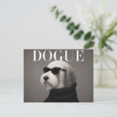 Old English Sheepdog Luxe Mode Briefkaart (Staand voorkant)
