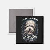 Old English Sheepdog Magneet (Voorkant / Achterkant)