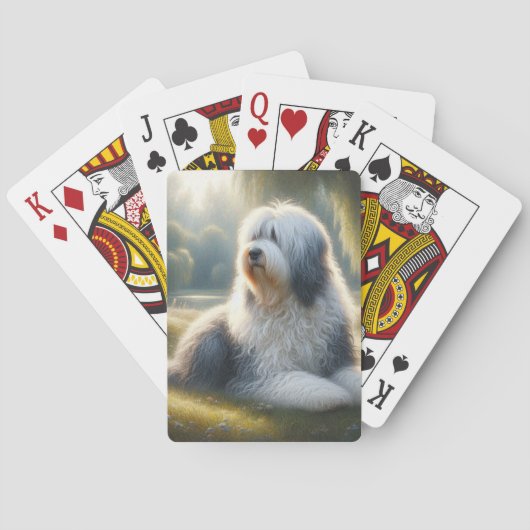 Old English Sheepdog Pokerkaarten (Achterkant)