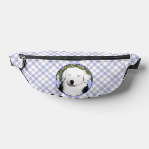 Old English Sheepdog Puppy Schilderij Pet Dog Art Heuptasje