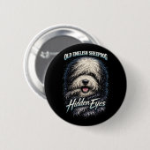 Old English Sheepdog Ronde Button 5,7 Cm (Voorkant /achterkant)