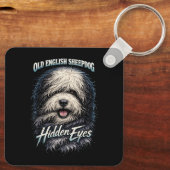 Old English Sheepdog Sleutelhanger (Achterkant)