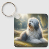 Old English Sheepdog Sleutelhanger (Voorkant)