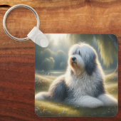 Old English Sheepdog Sleutelhanger (Voorkant)