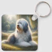 Old English Sheepdog Sleutelhanger (Achterkant)