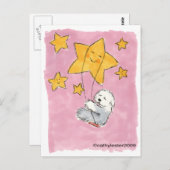 Old English Sheepdog Star Briefkaart (Voorkant / Achterkant)