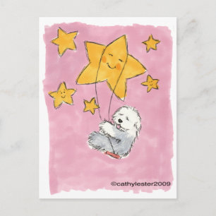 Old English Sheepdog Star Briefkaart