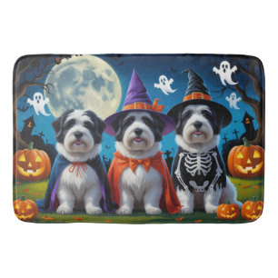 Old English Sheepdogs Pumpkin Halloween Grappig Badmat