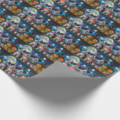 Old English Sheepdogs Pumpkin Halloween Grappig Cadeaupapier (Hoek)