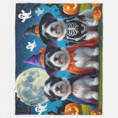 Old English Sheepdogs Pumpkin Halloween Grappig Fleece Deken (Voorkant)