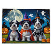 Old English Sheepdogs Pumpkin Halloween Grappig Groot Cadeauzakje (Achterkant)