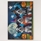Old English Sheepdogs Pumpkin Halloween Grappig Legpuzzel (Verticaal)