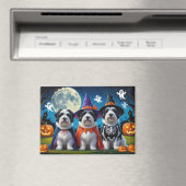 Old English Sheepdogs Pumpkin Halloween Grappig Magneet (Insitu (Vaatwasser))