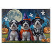 Old English Sheepdogs Pumpkin Halloween Grappig Snijplank (Voorkant)