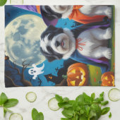 Old English Sheepdogs Pumpkin Halloween Grappig Theedoek (Gevouwen)