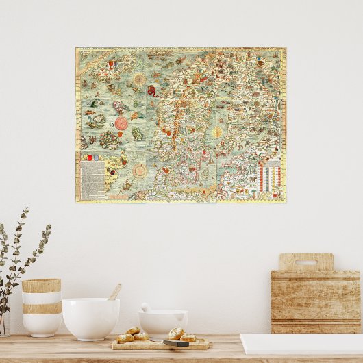 Old Europe Fun Map Poster (Keuken)