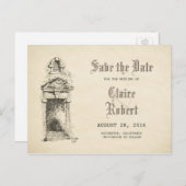 Old Fairy Tale  Save the Date Aankondigingskaart (Voorkant / Achterkant)