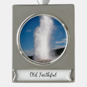 Old Faithful Banner Ornament Verzilverd Banner Ornament (Voorkant)